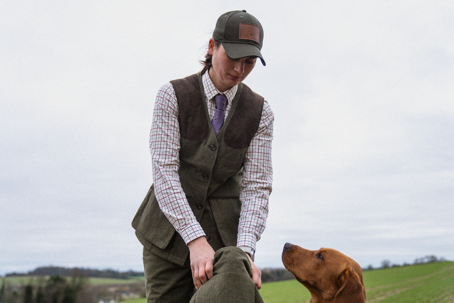 Kerry Shooting Shirt - Cabernet/Blue Check