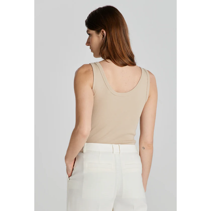 Ribbed Tank Top - Dry Sand