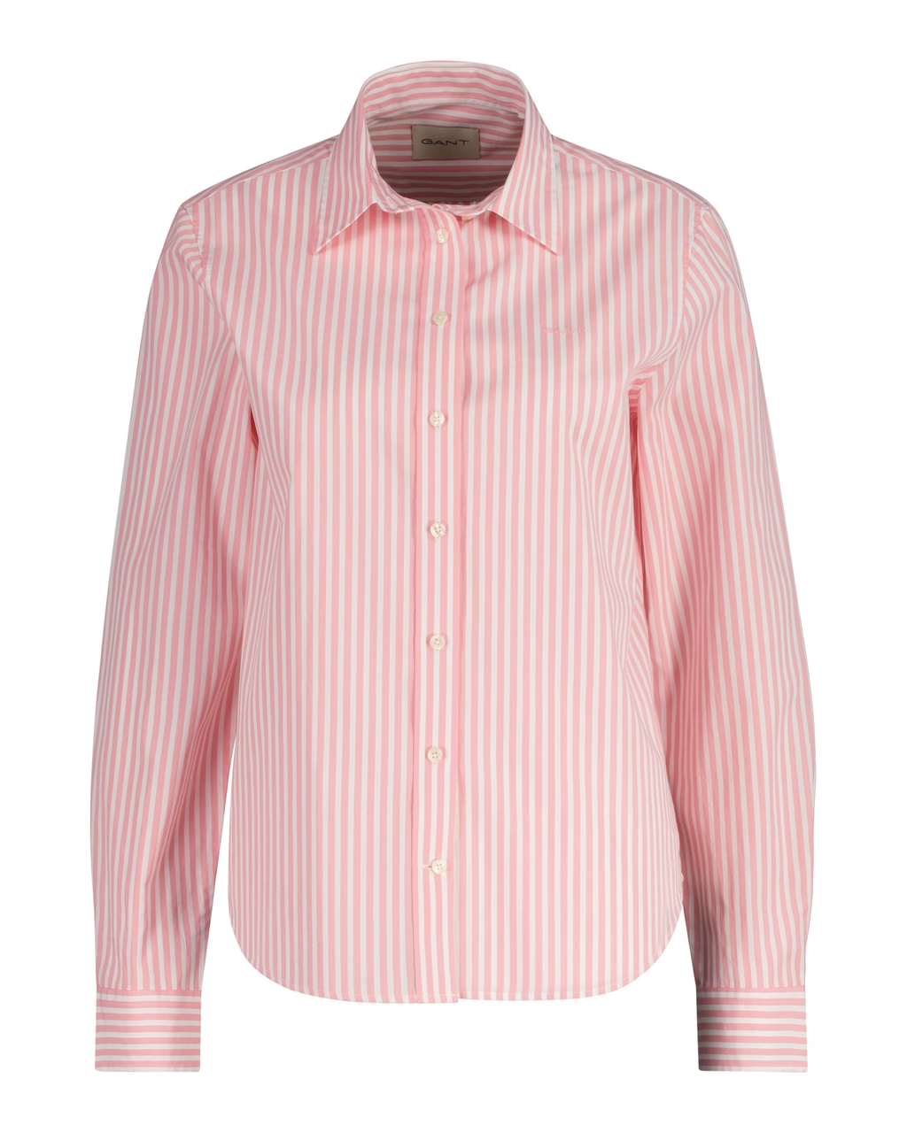 Regular Fit Striped Poplin Shirt - Geranium Pink