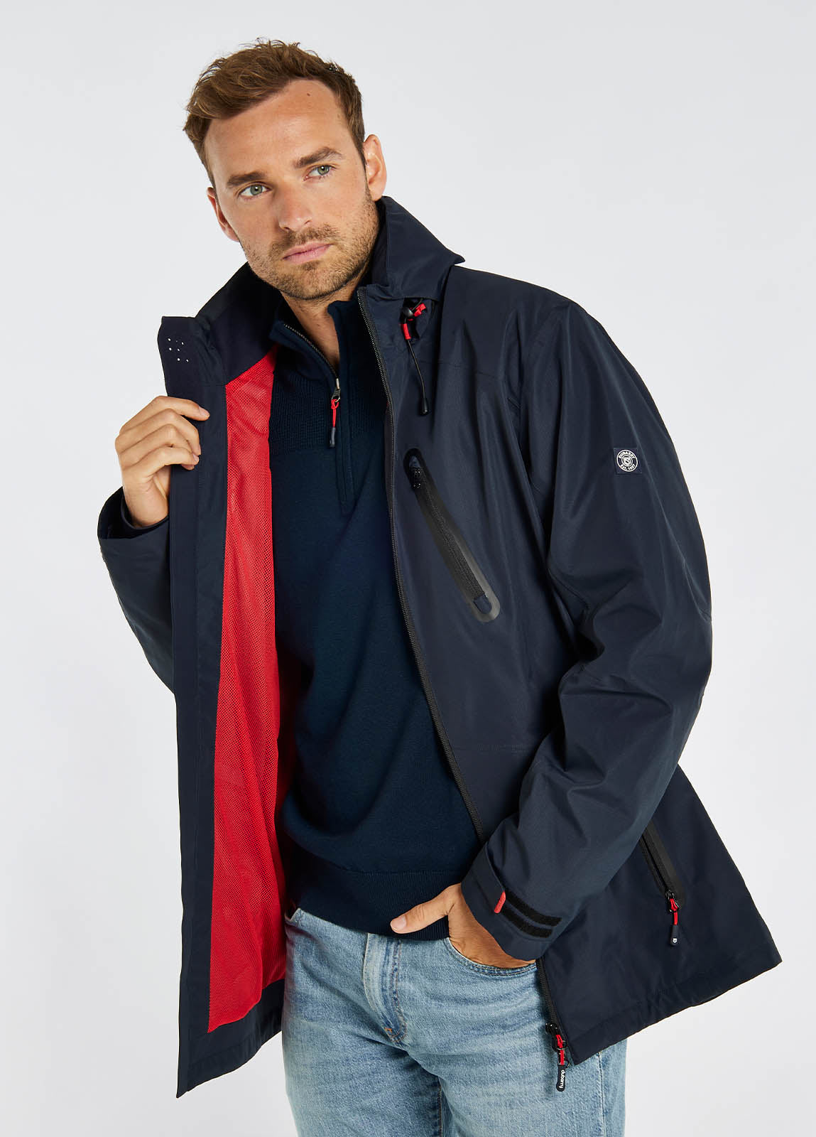 Crossbarry Waterproof Jacket - Navy