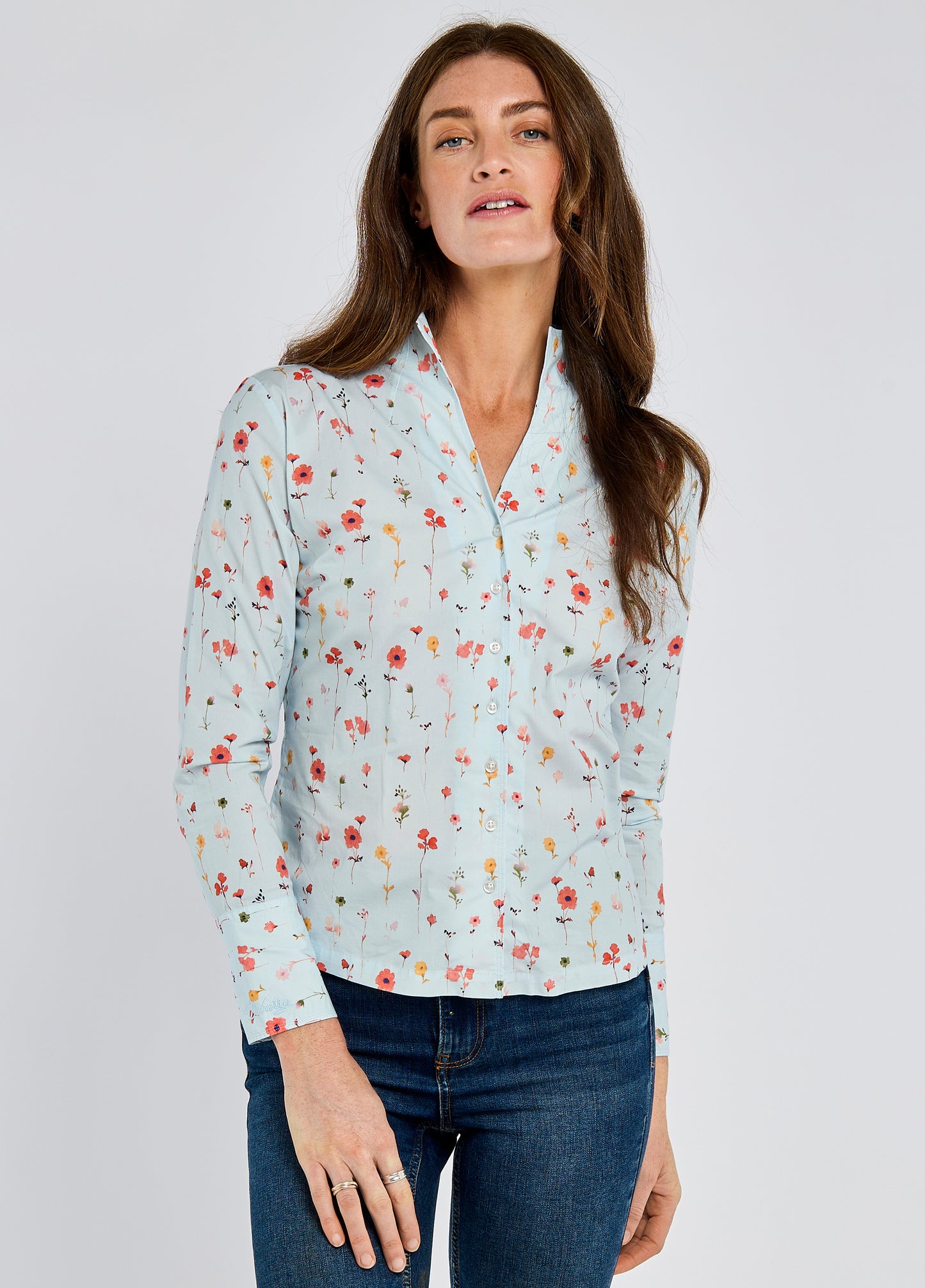 Fuchsia Shirt - Pale Blue