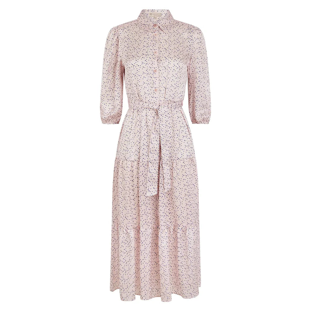 Josephine Navy Pink Spot Dress