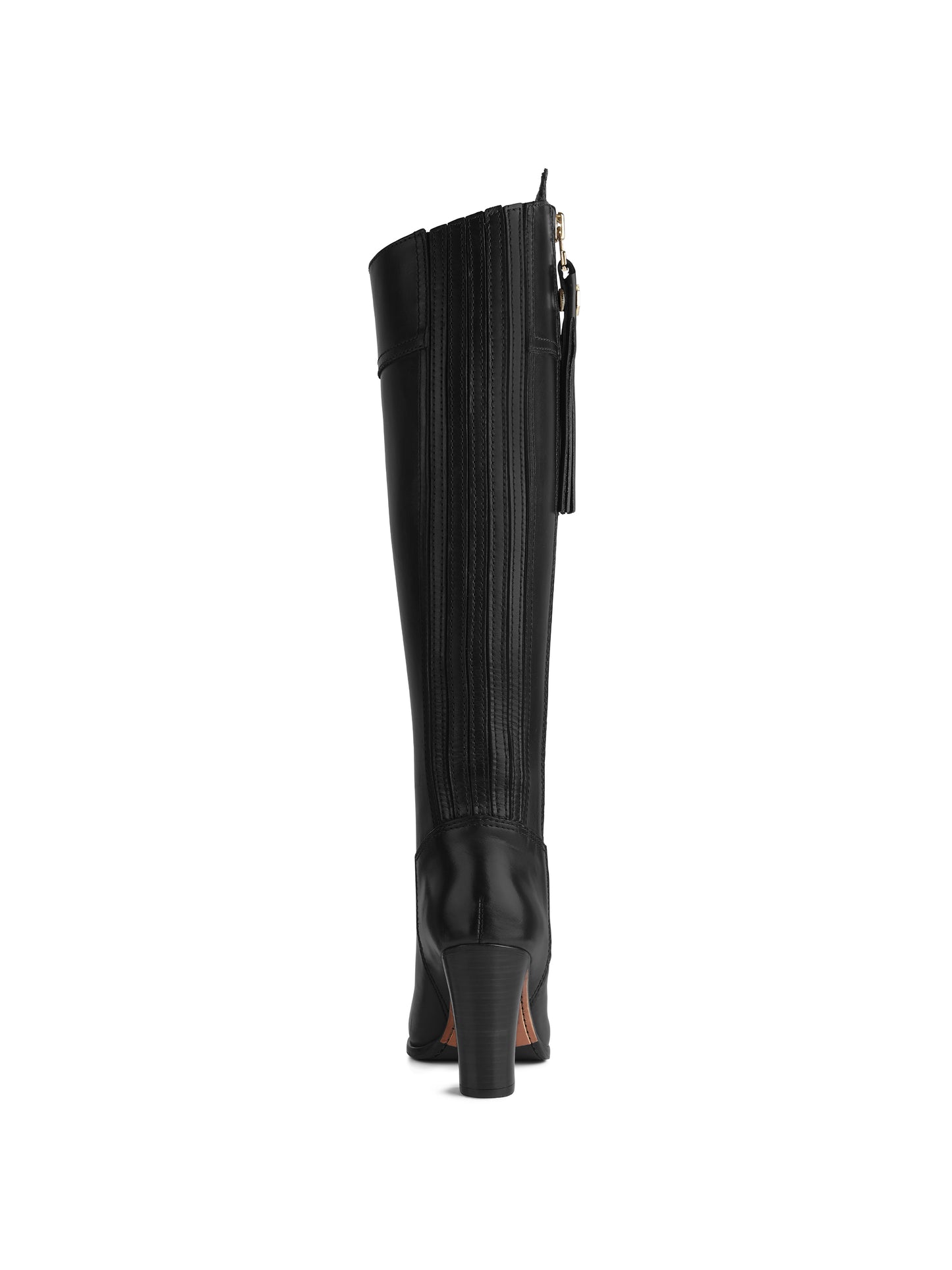High Heeled Regina - Black Leather