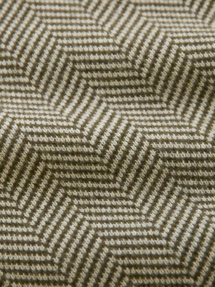 Felted Funnel Neck Jumper - Moss Chevron