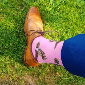 Pink Flying Grouse Socks - Adult