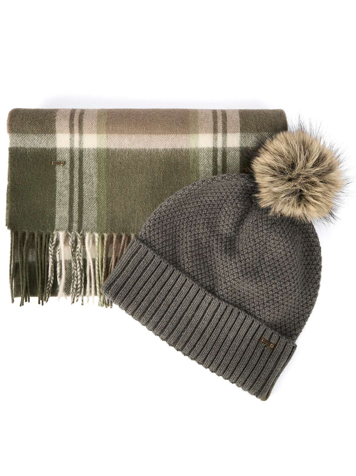 Newbawn Hat & Scarf Set - Dusky Green