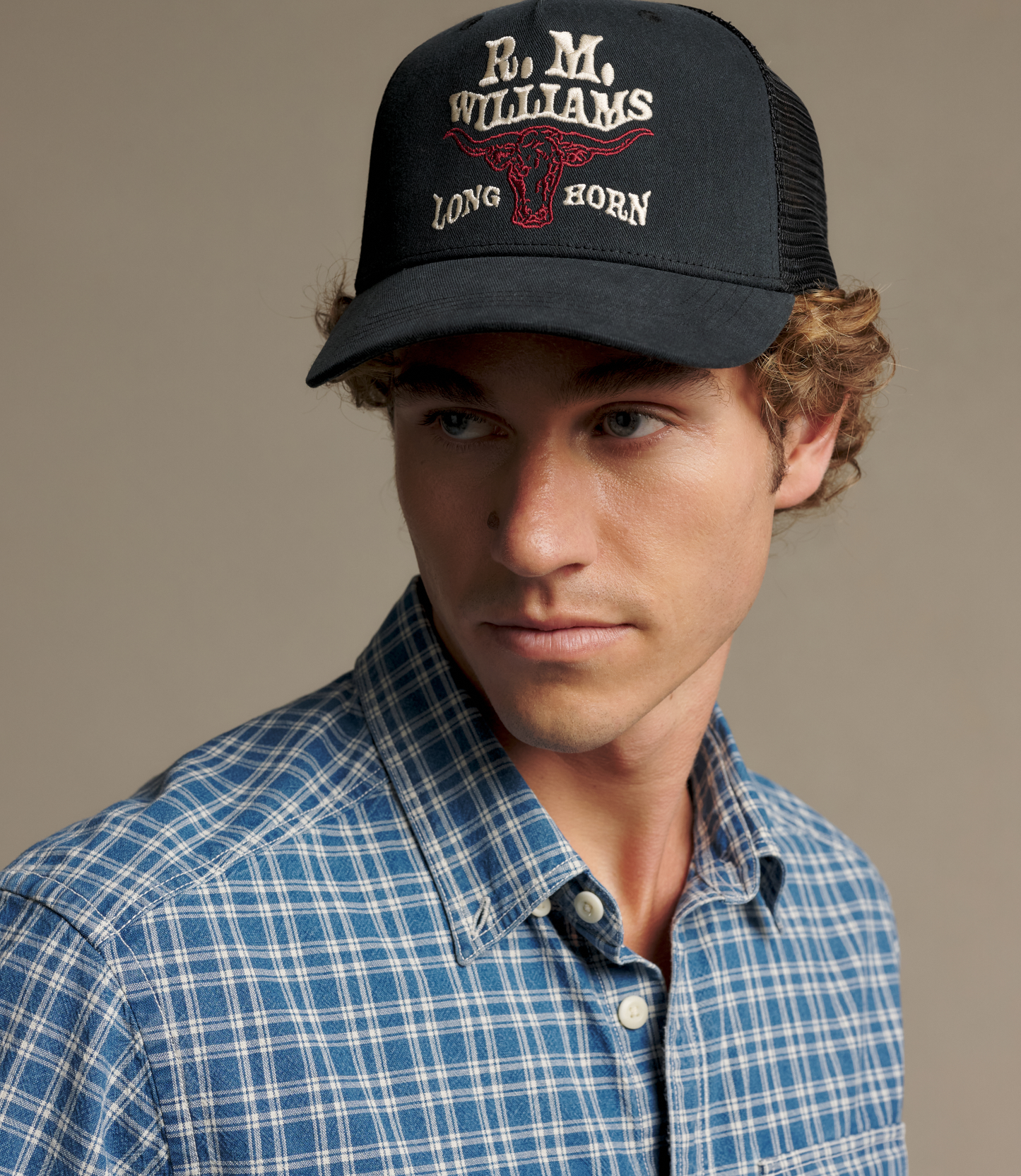 R.M.W Longhorn Trucker Cap - Black Wash
