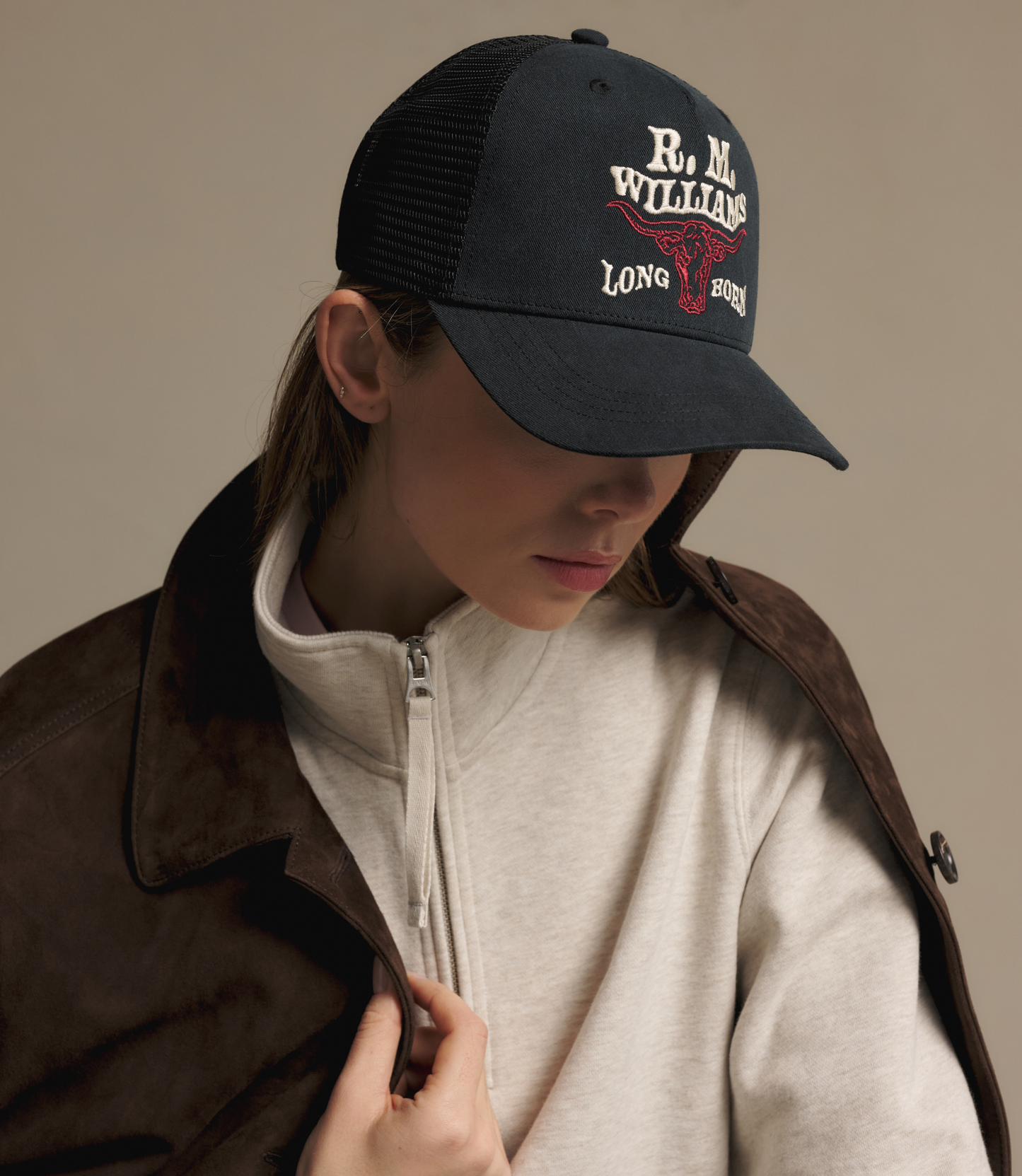 R.M.W Longhorn Trucker Cap - Black Wash