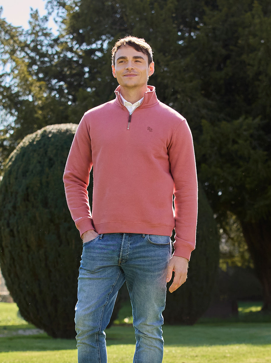 Tuckenhay Unisex Quarter Zip - Antique Rose - LIMITED EDITION