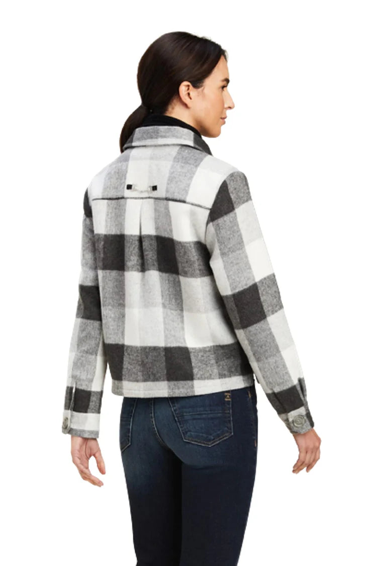 Ashford Shirt Jacket - Heather Grey Plaid