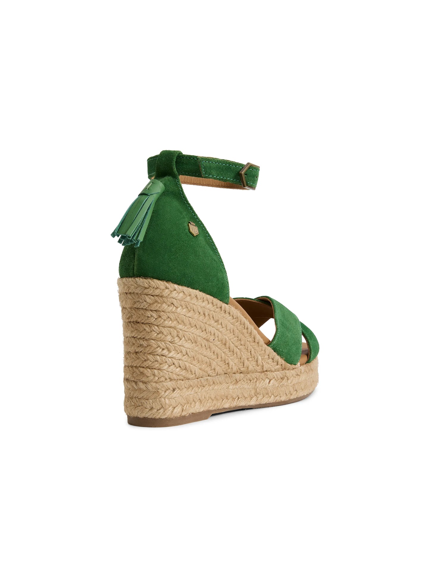 Valencia Wedge - Clover Green Suede