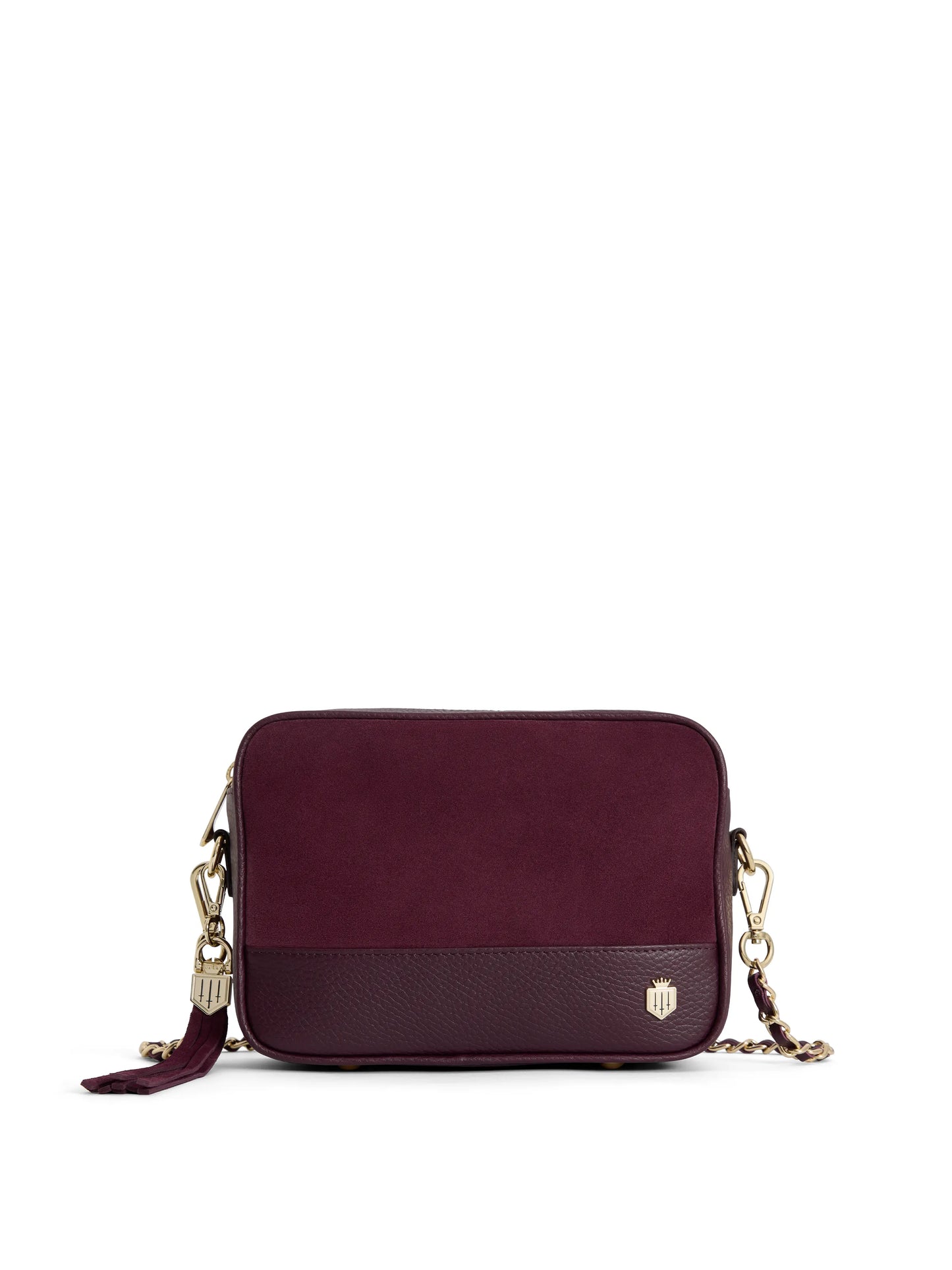 Finsbury Cross Body Bag - Elderberry Suede - PREMIUM STOCKIST EXCLUSIVE