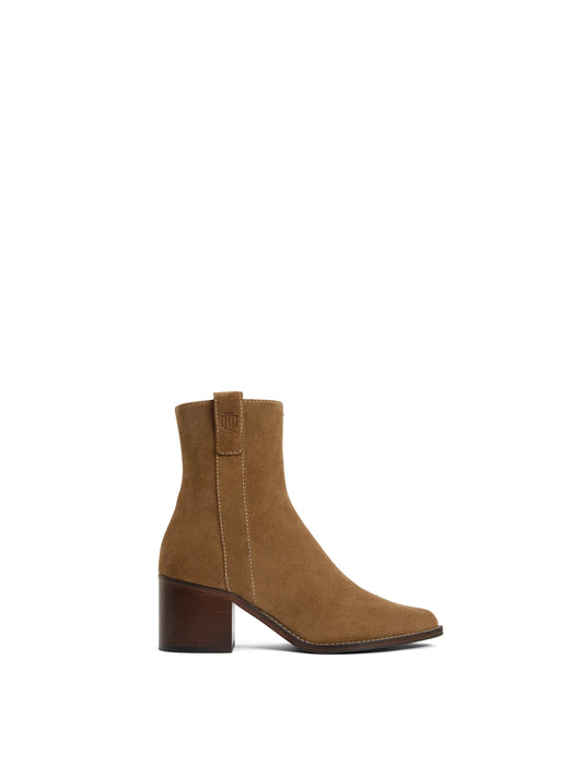 Heeled Ludlow Ankle Boot - Tan Suede