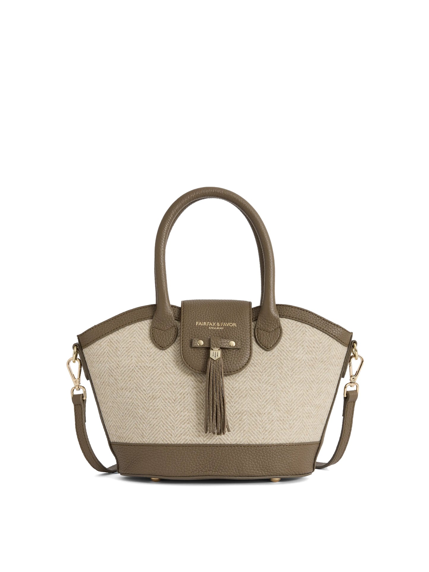 Mini Windsor Tote - Herringbone Fawn Leather
