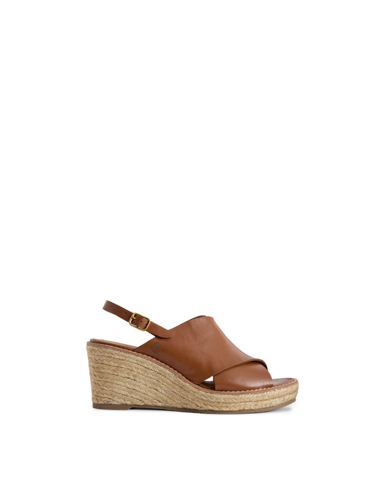 Morella Wedge - Tan Leather