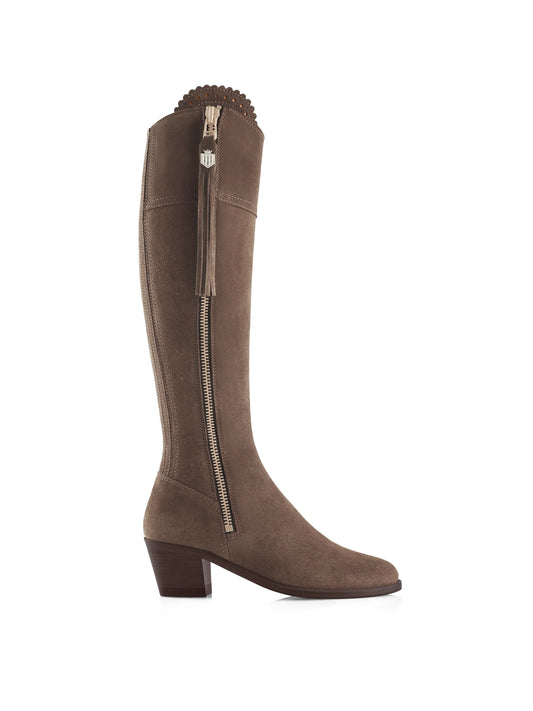 Heeled Regina - Fog Suede