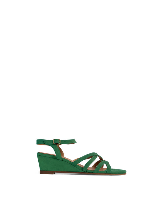 St Ives Wedge - Clover Green Suede