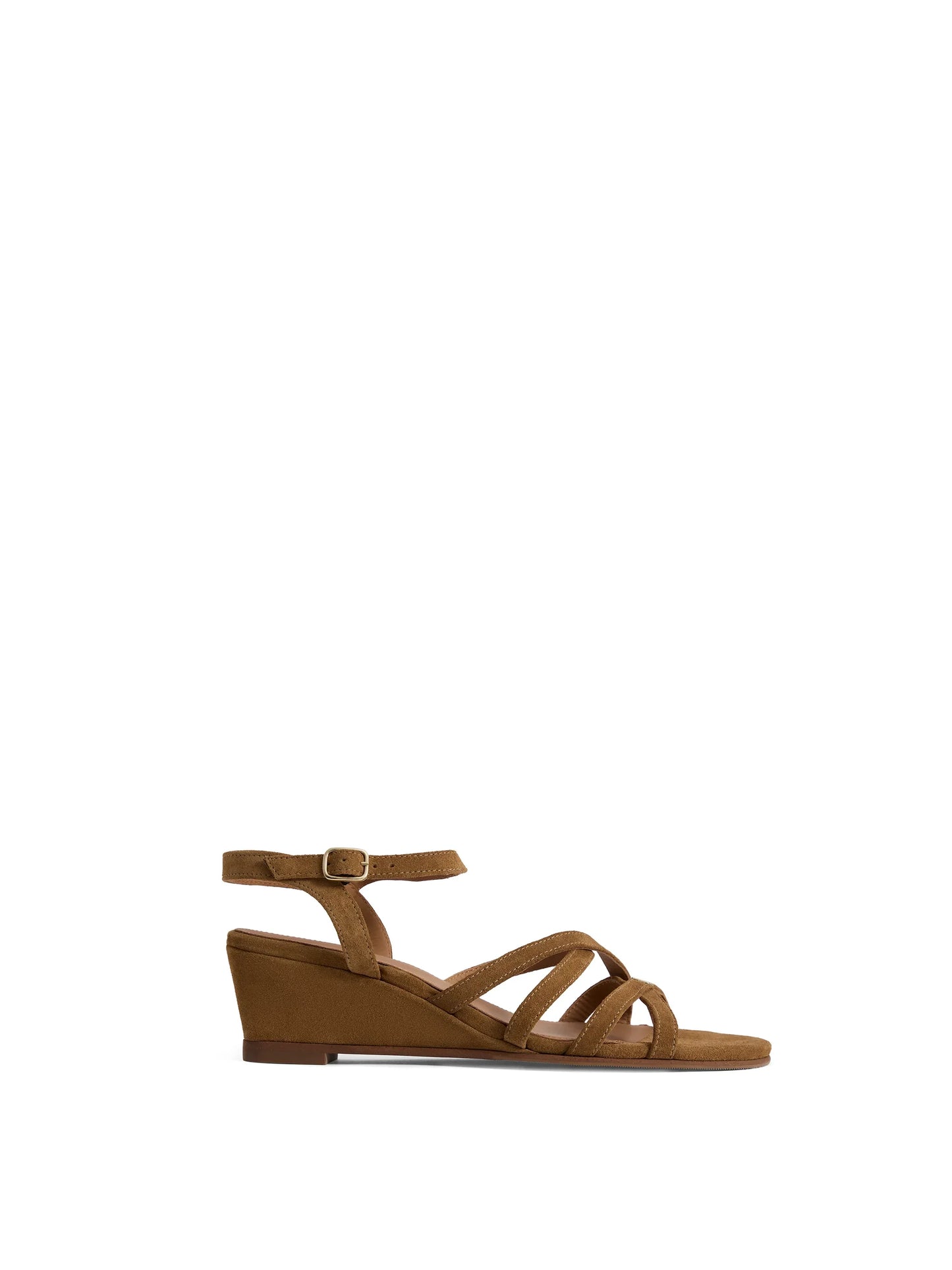 St Ives Wedge - Tan Suede