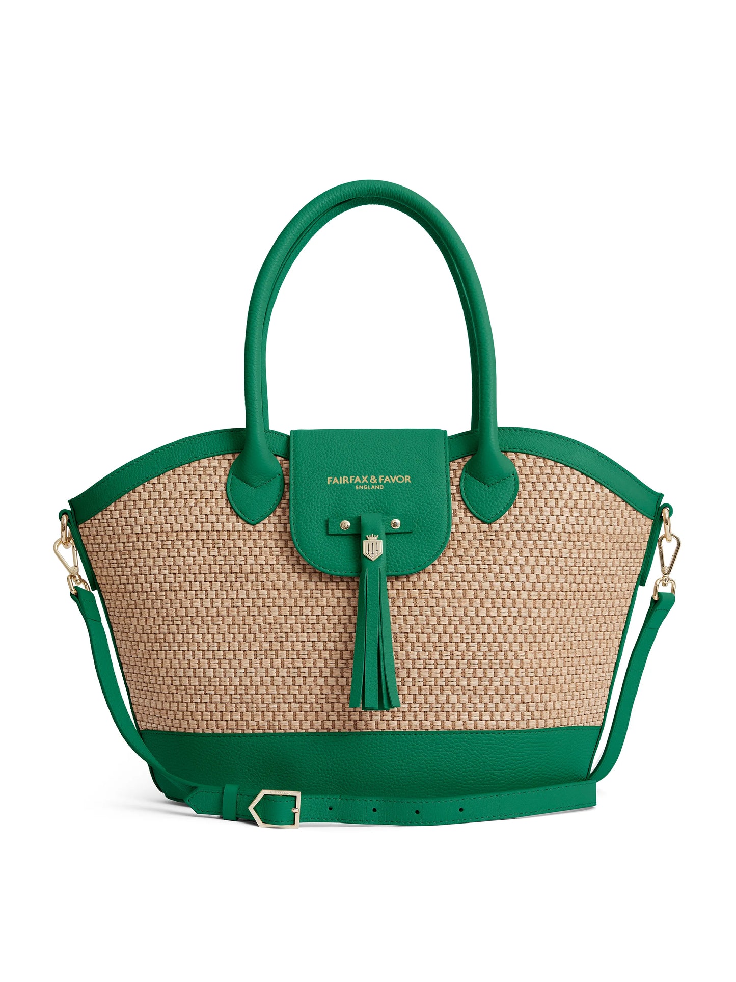 Windsor Basket Bag Clover Green Leather