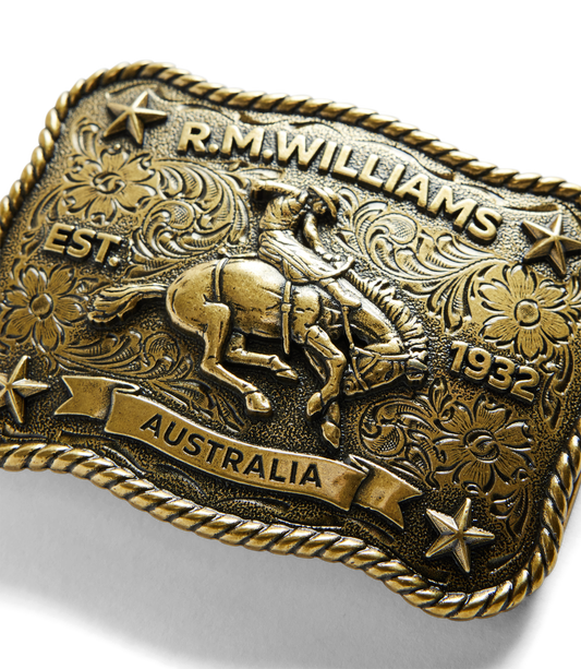 Cloudbuster Trophy Buckle - Antique Brass