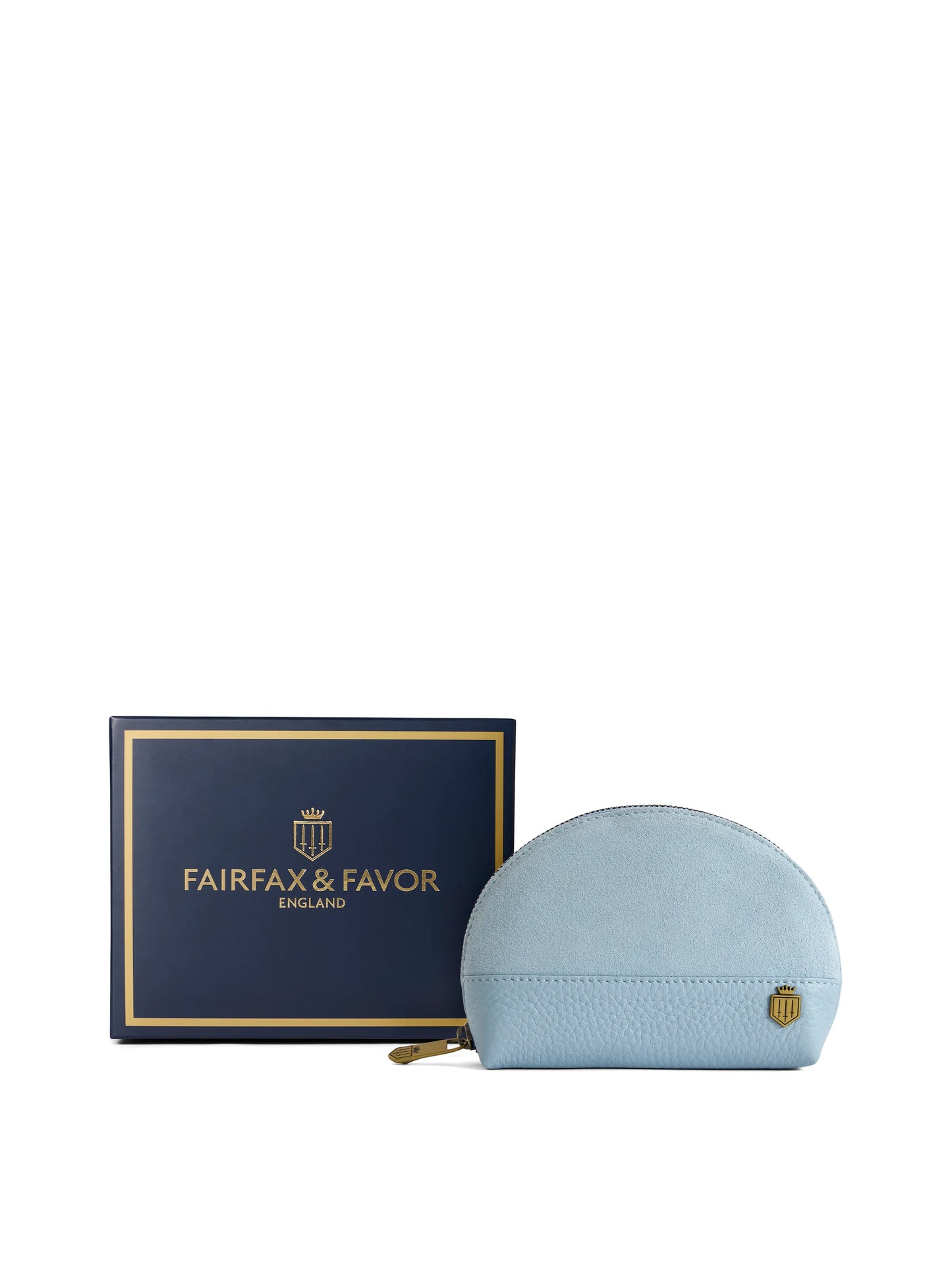 Chiltern Coin Purse - Sky Blue Suede
