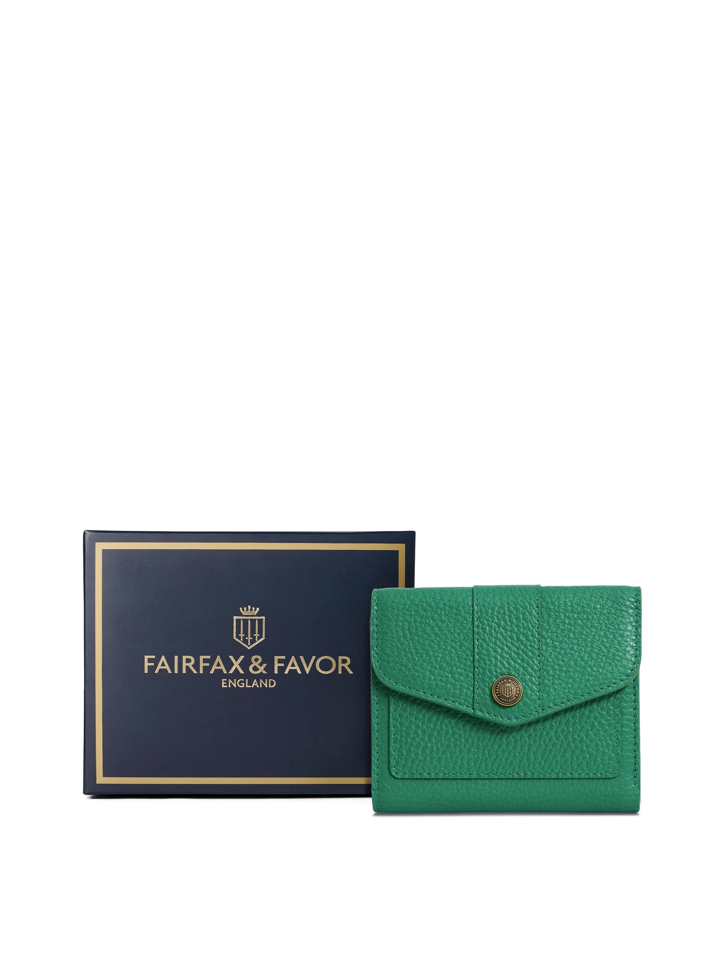 Langford Button Purse - Clover Green Leather