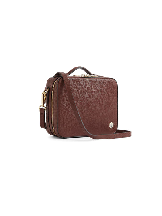 Buckingham Cross Body Bag - Burgundy Leather