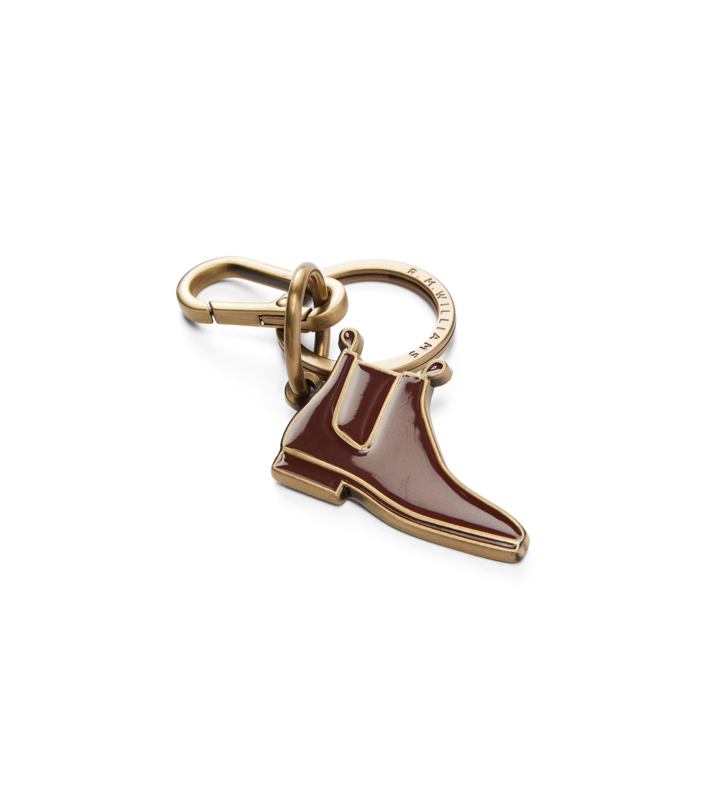 Boot Enamel Keyring - Chestnut