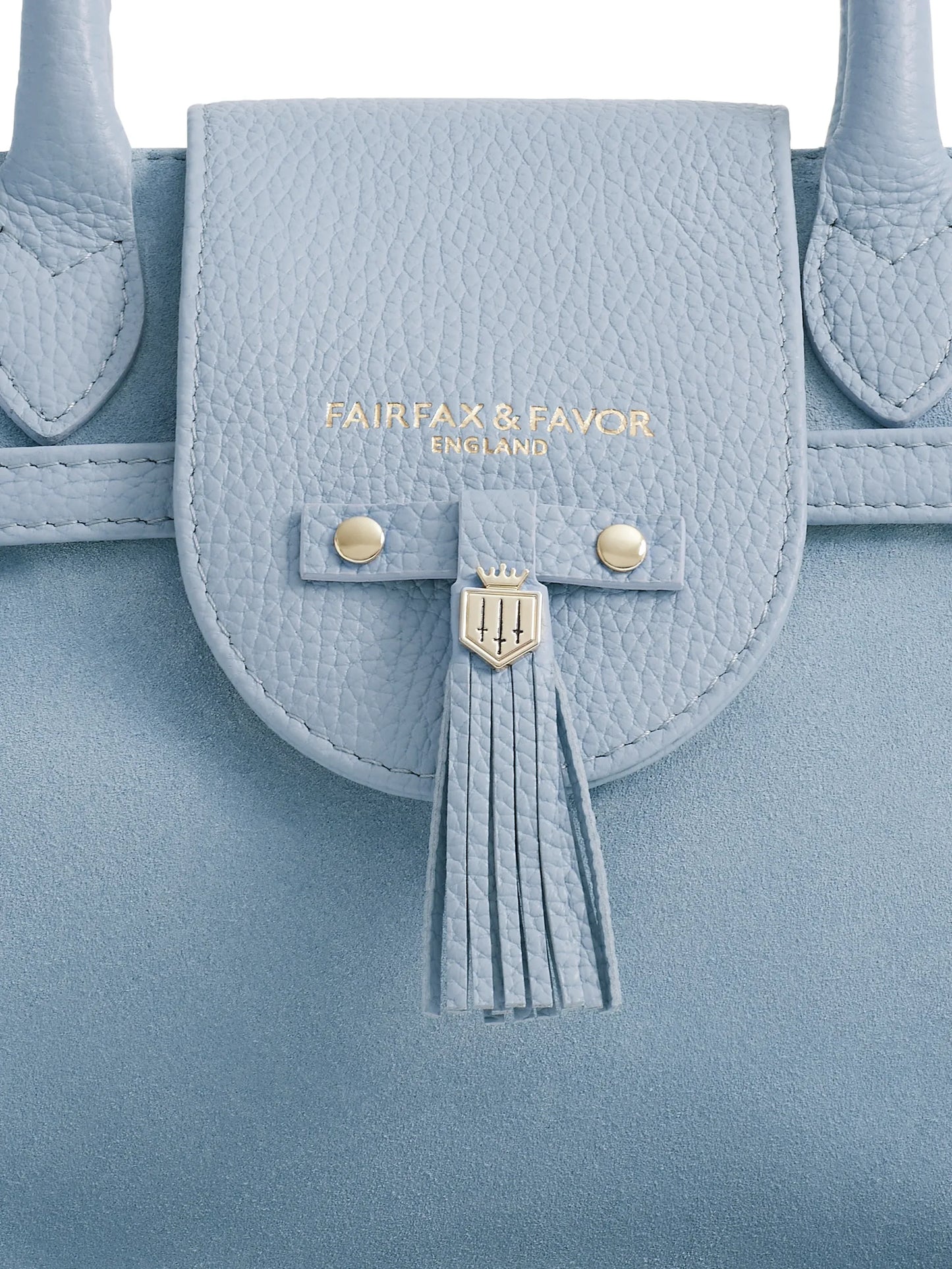 Mini Windsor Handbag - Sky Blue Suede