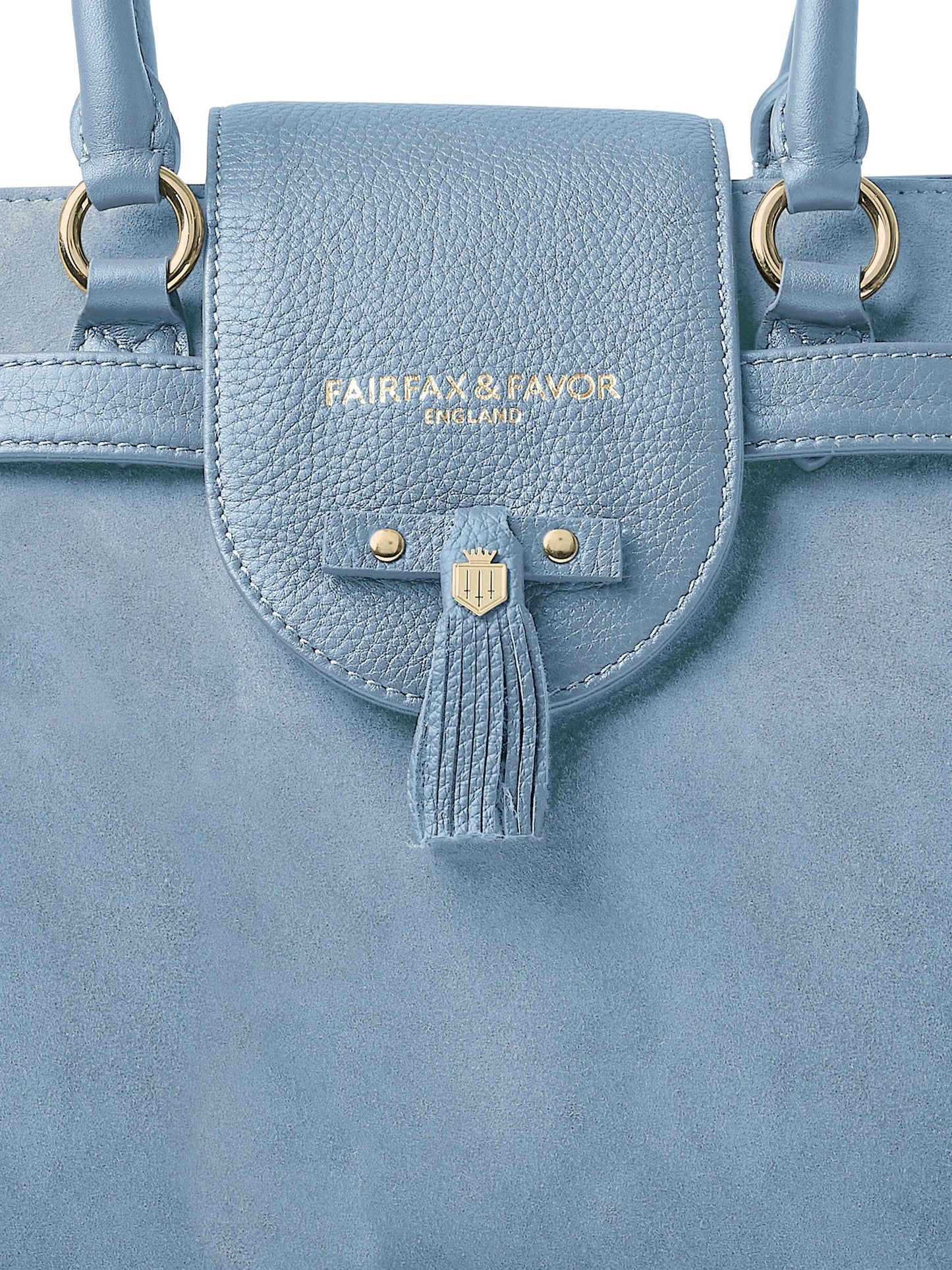 Windsor Tote - Sky Blue Suede