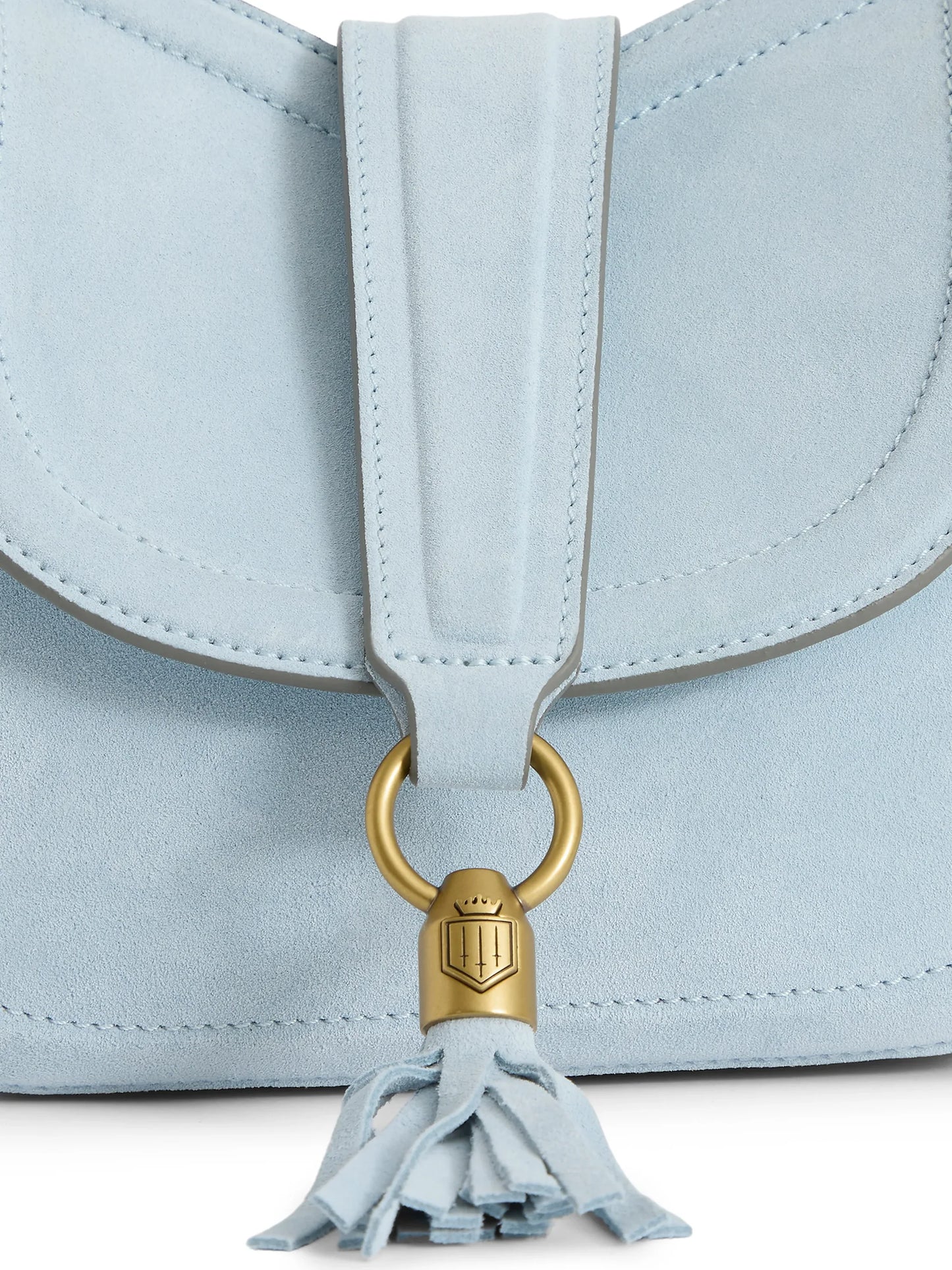 Langham Messenger Bag - Sky Blue Suede