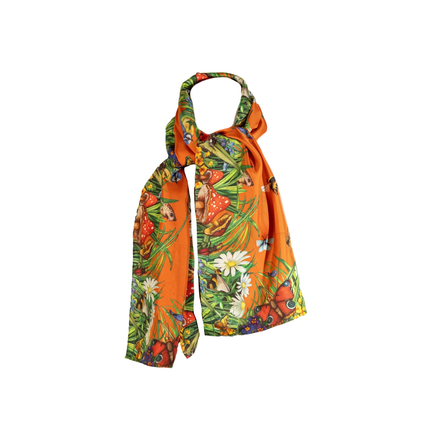 Classic Silk Scarf 'Spiritual Awakening' - Saffron