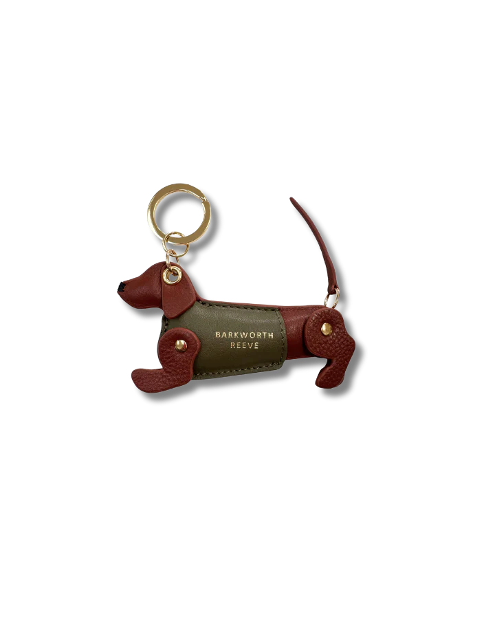 Sausage Dog Keyring - Conker & Khaki