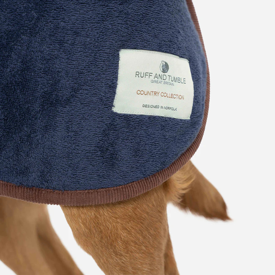 Country Dog Drying Coat - French Navy