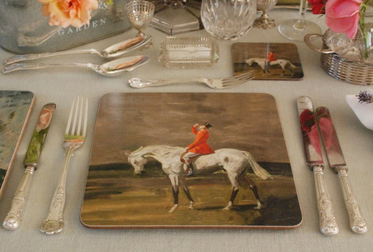 Placemat - Huntsman on a Grey, in a Landscape