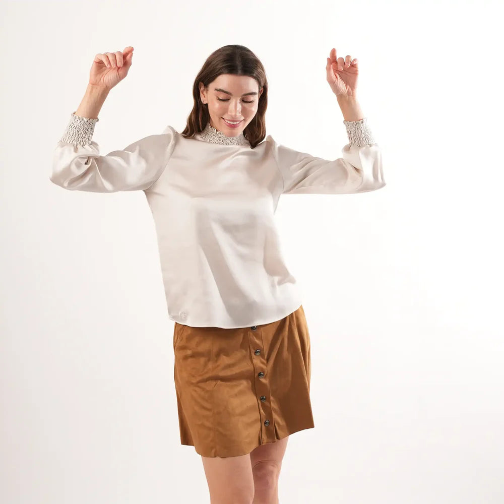 Diana Blouse - Pale Gold
