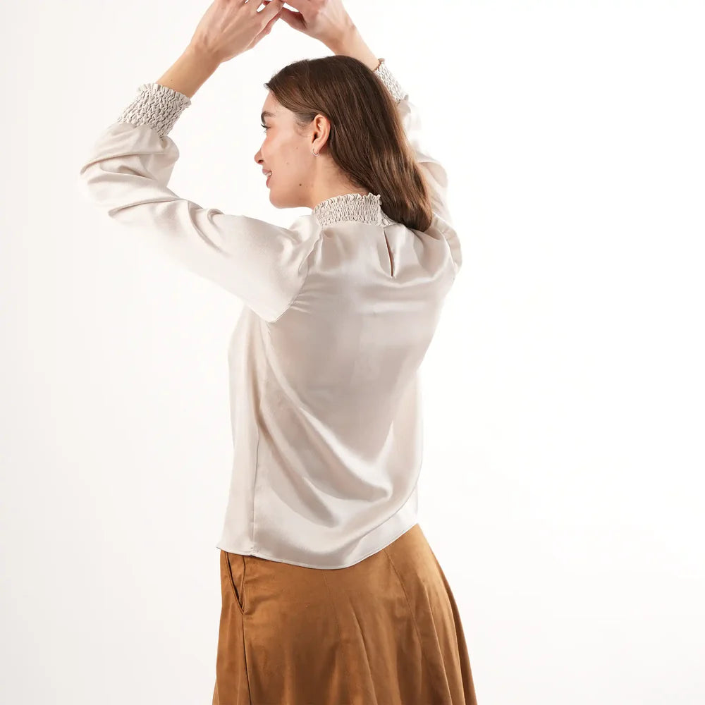 Diana Blouse - Pale Gold