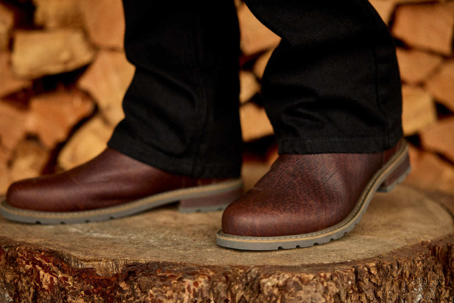 Men's Wexford Bison Chelsea Boot - Cognac Bison
