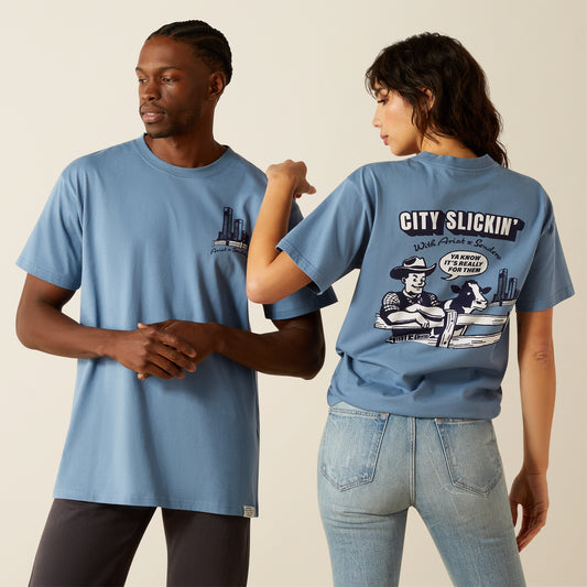 Sendero Country Fences T-Shirt - Copen Blue