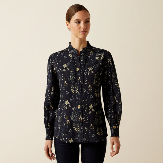 Cricklade Blouse - Navy Floral Print