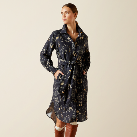 Culham Dress - Navy Floral Print