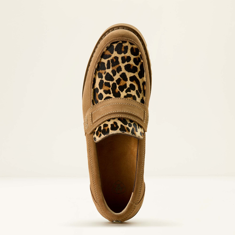 Stratford Lug Loafer - Tan Suede/Leopard Hair On