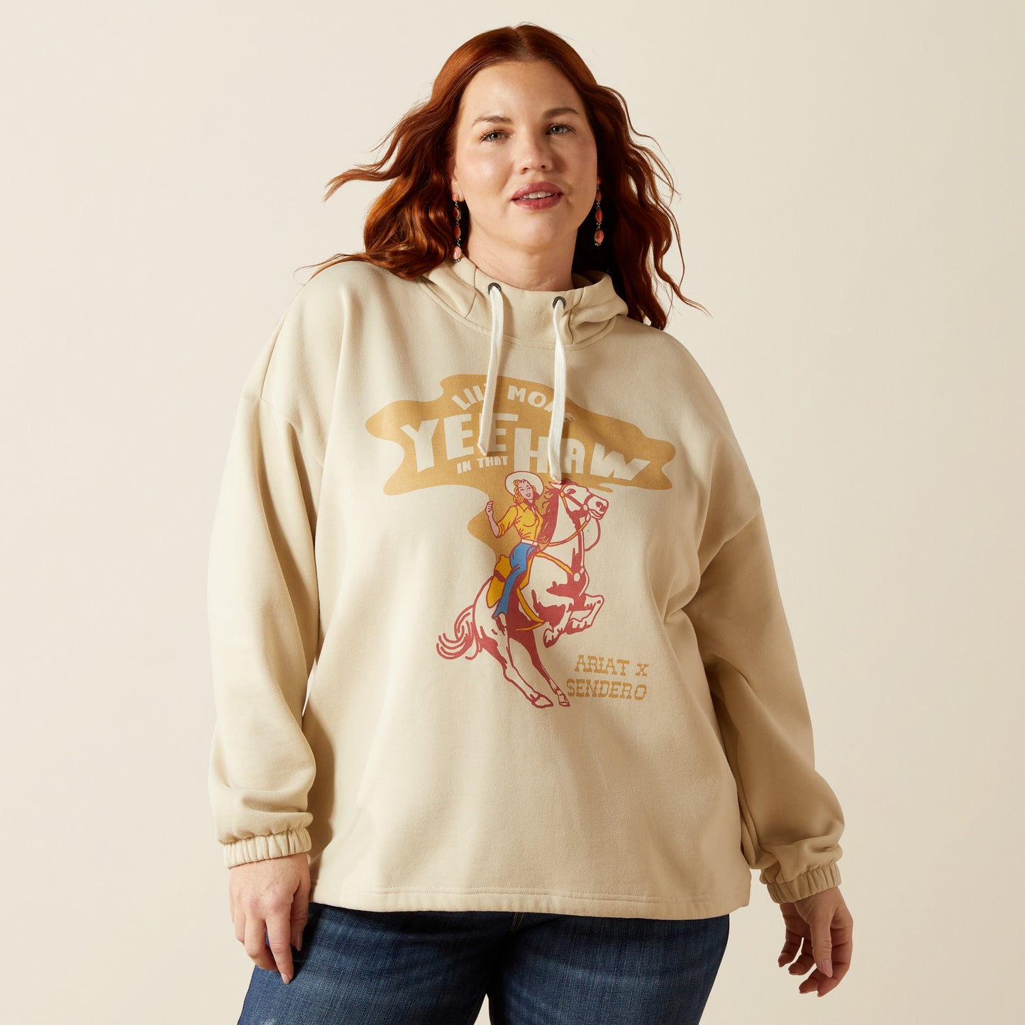 Sendero Yeehaw Hoodie - Oyster Grey