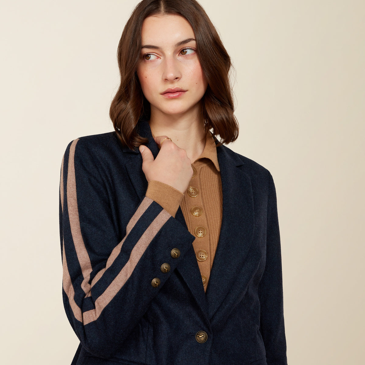 Dornie Wool Blazer - Navy