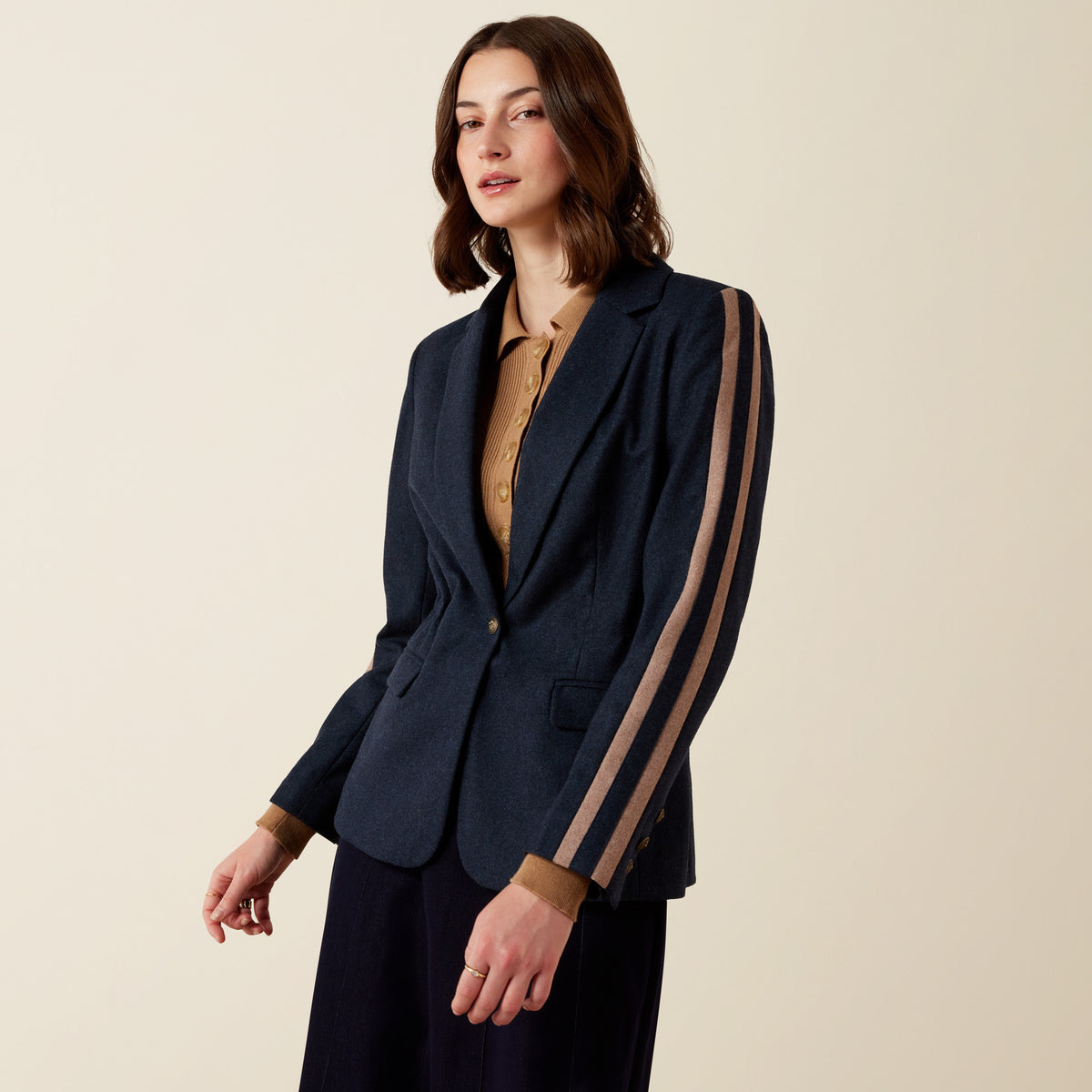 Dornie Wool Blazer - Navy