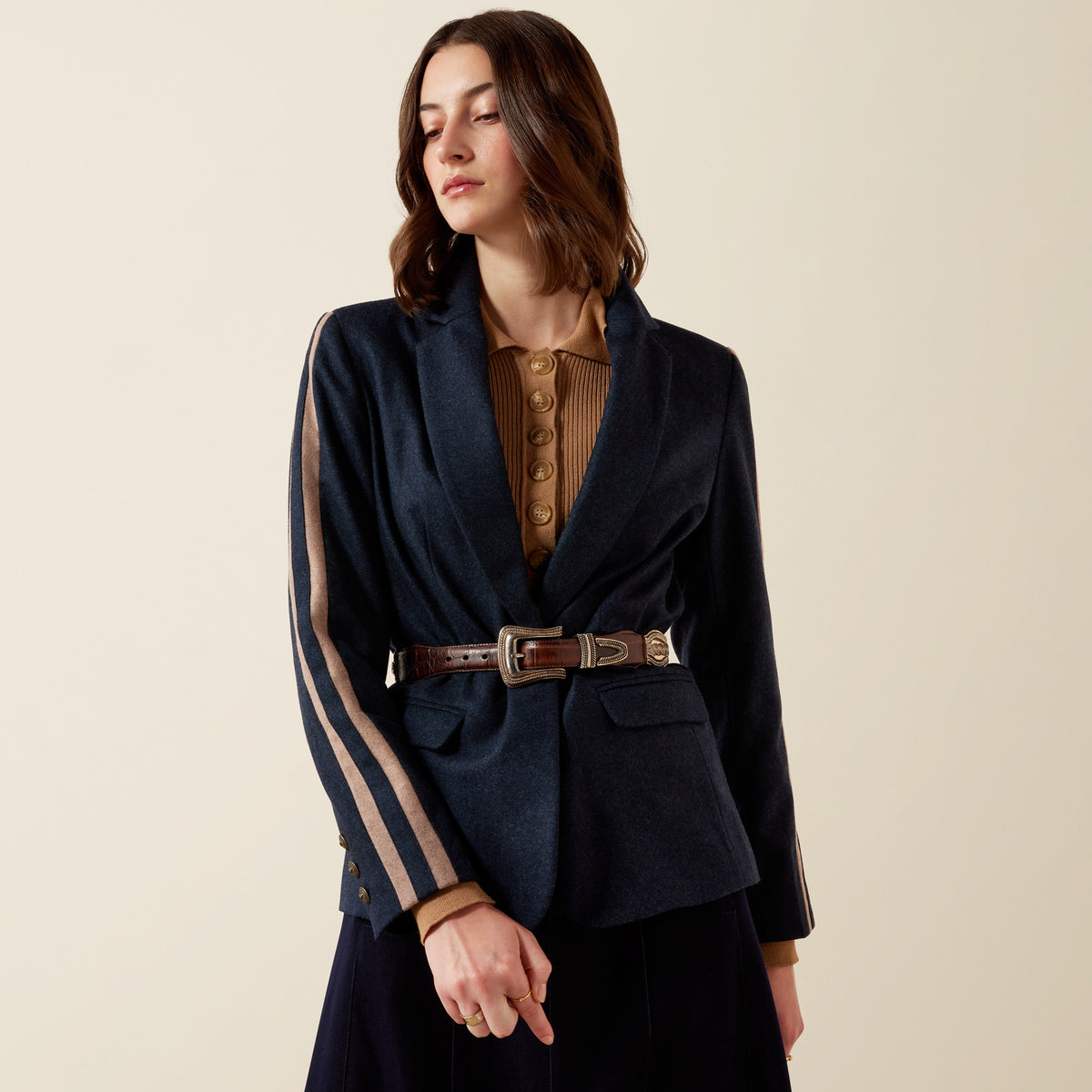 Dornie Wool Blazer - Navy