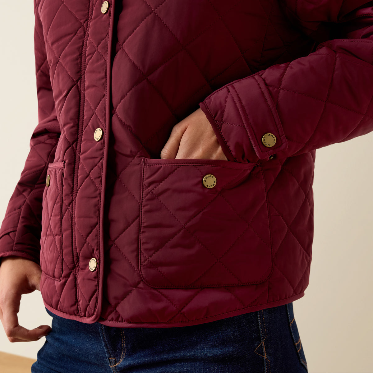 Woodgate Quilted Jacket - Windsor Wine