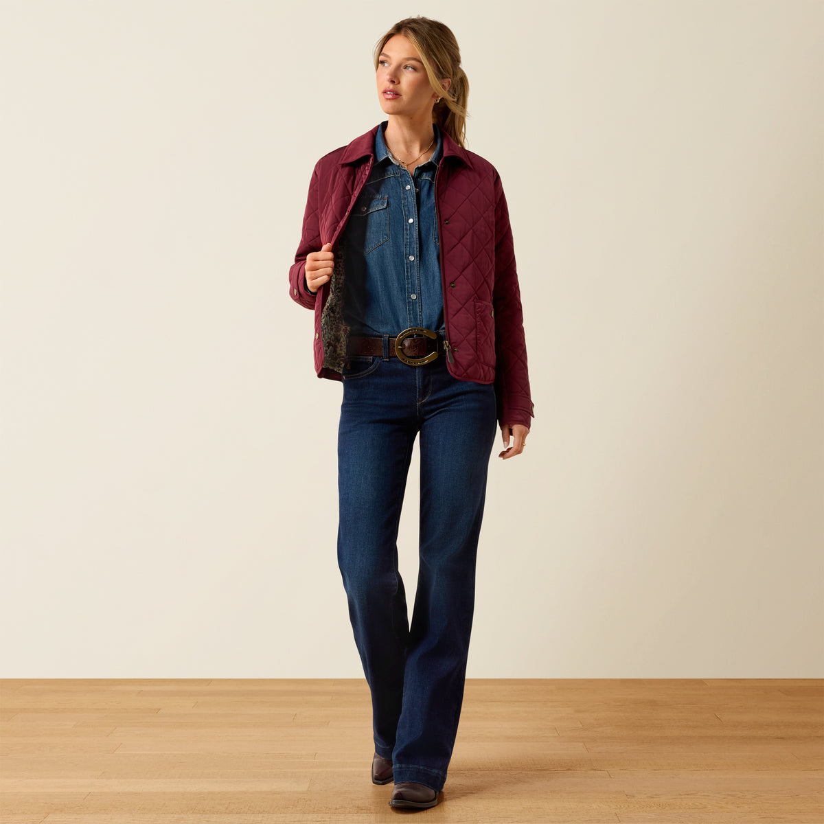 Woodgate Quilted Jacket - Windsor Wine