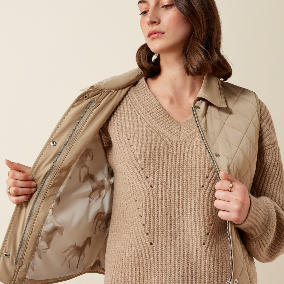Woodgate Quilted Gilet - Crockery