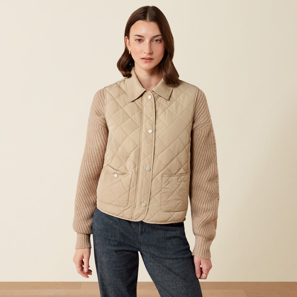 Woodgate Quilted Gilet - Crockery